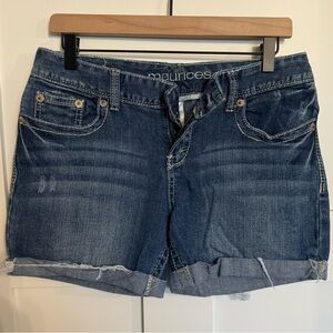 Maurices Dark Blue Rolled Cuff Denim Shorts